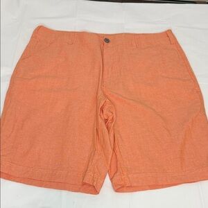 Vibrant Orange Men's Flat Front Shorts